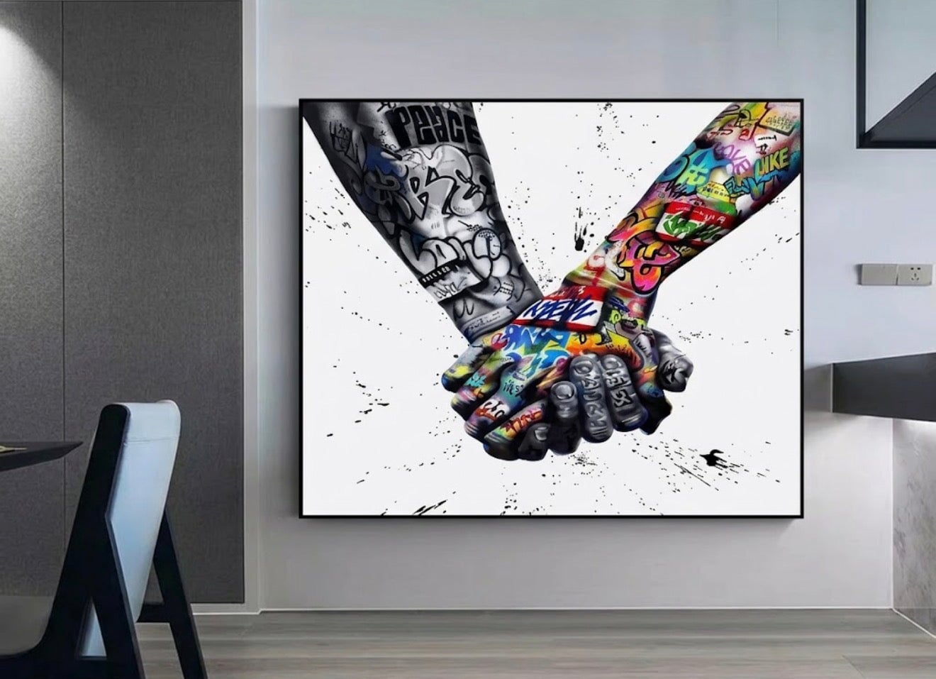 Custom order for Oscar, 80" W x 60" H + Black Frame