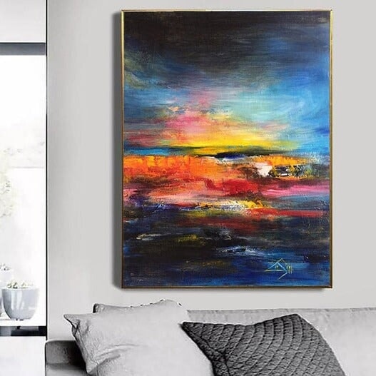 Fiery Sky Abstract Wall Art