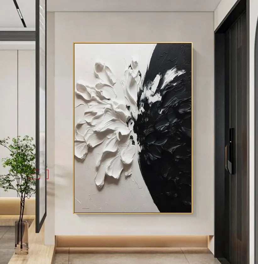 Black & White Texture Oil Painting