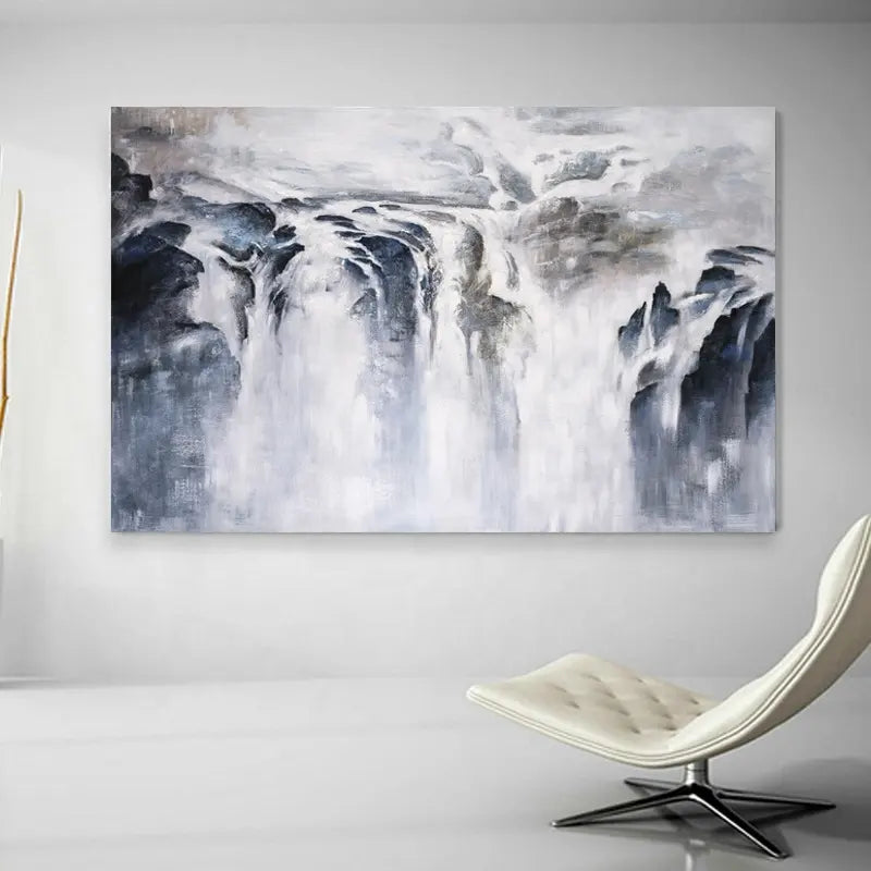 Waterfall Abstract Painting