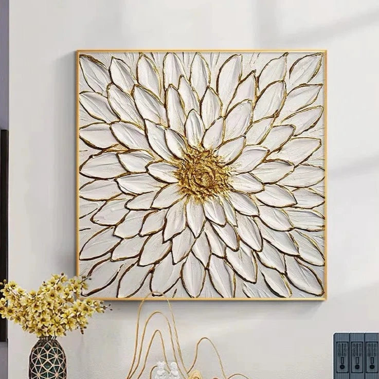 3D Flower Textured Painting