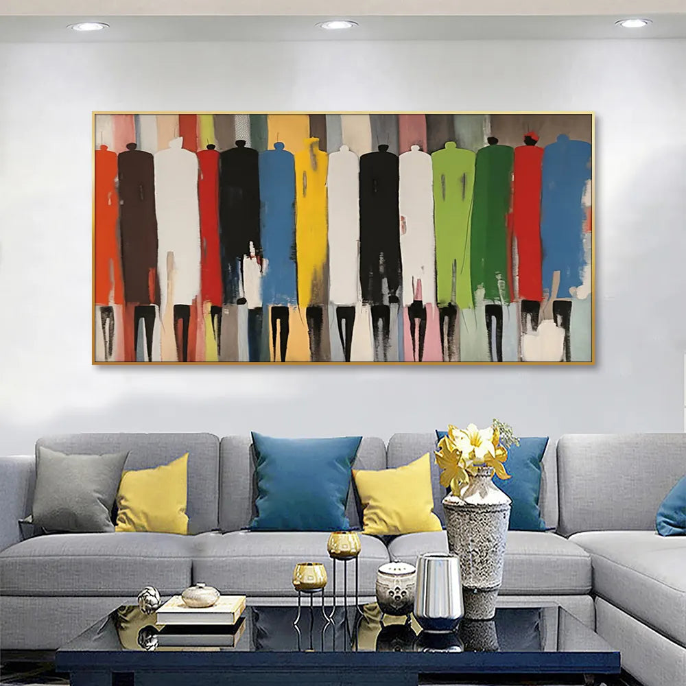 Human Silhouette Abstract Wall Art
