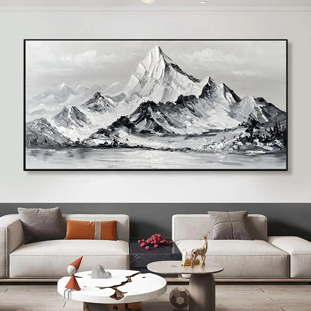 Textured Mountain Abstract Art