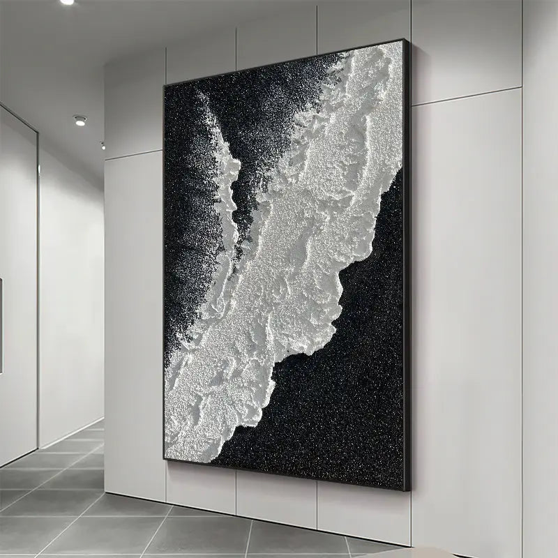 Black Sand Textured Oil Painting