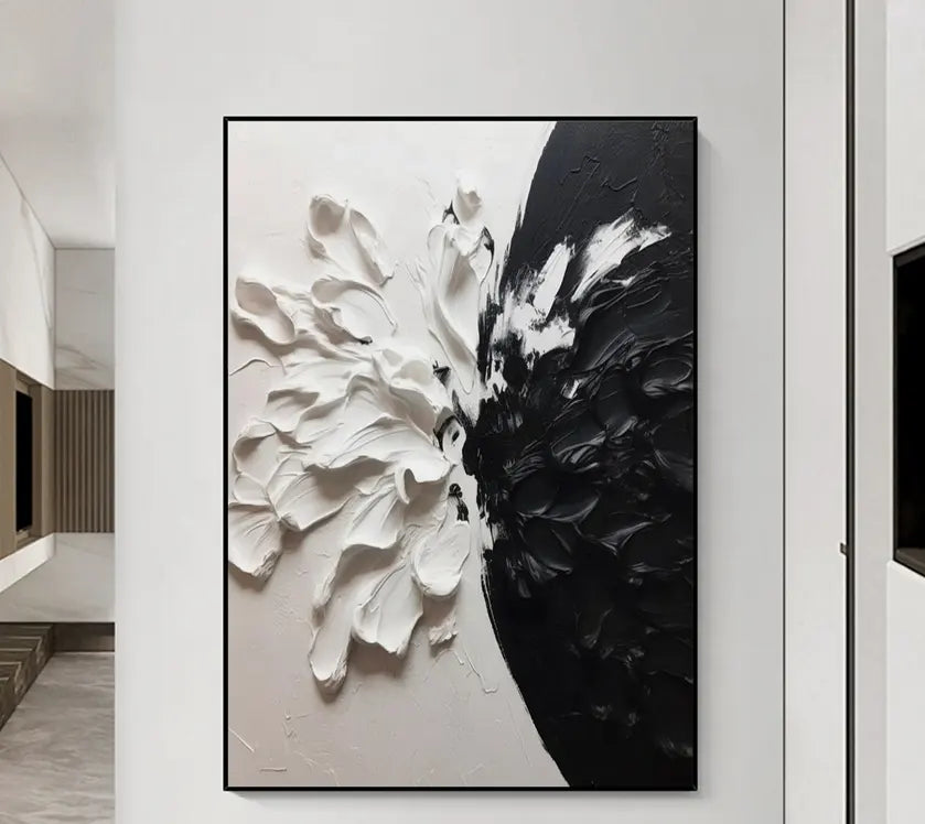 Black & White Texture Oil Painting