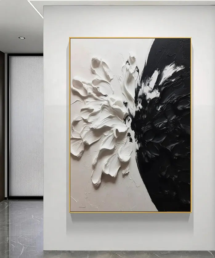Black & White Texture Oil Painting