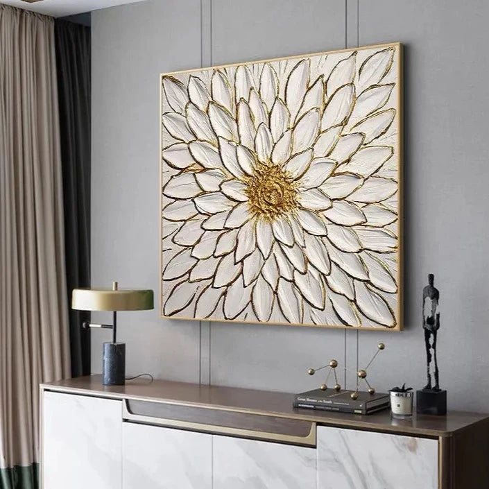 3D Flower Textured Painting