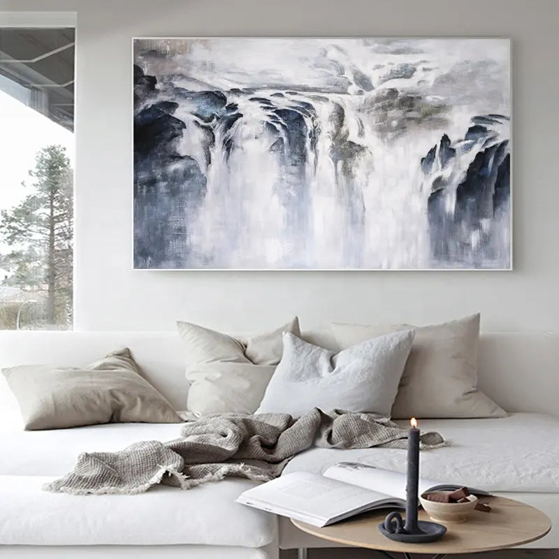 Waterfall Abstract Painting
