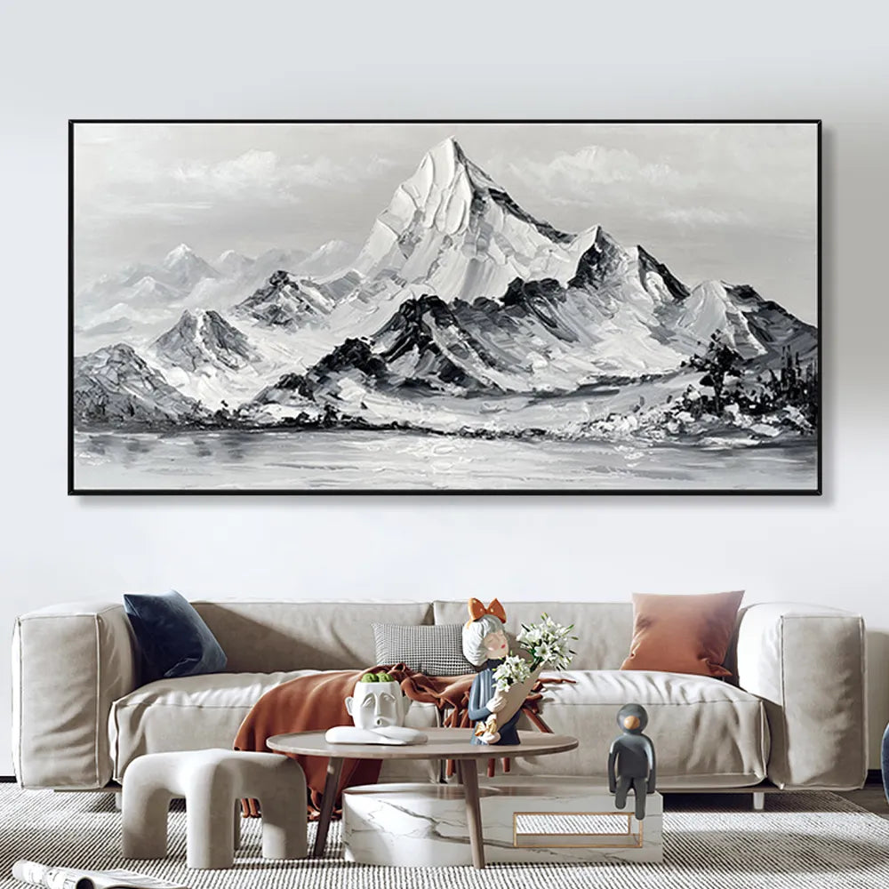 Textured Mountain Abstract Art