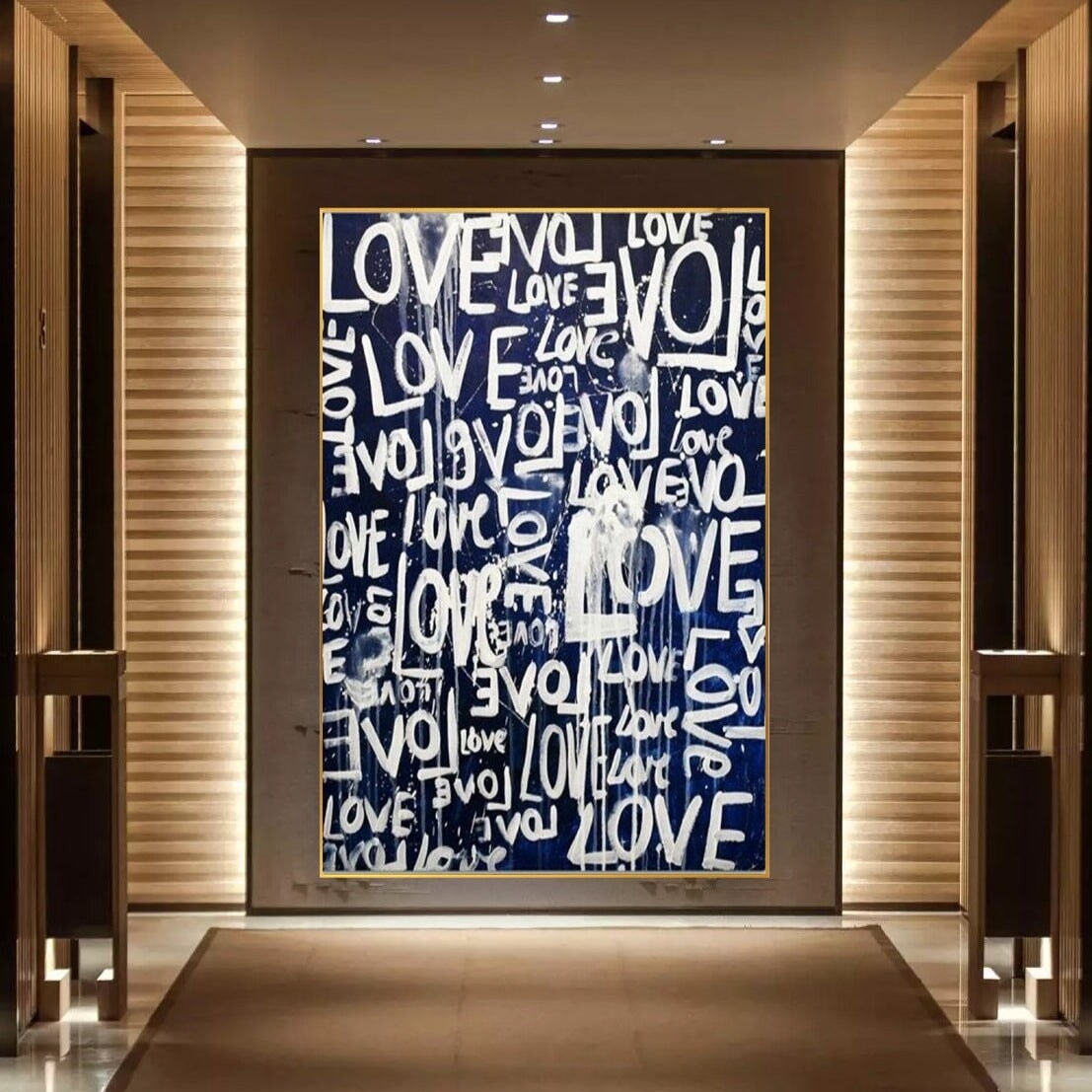 Graffiti Airbrush Love Print Door Mat main image 1