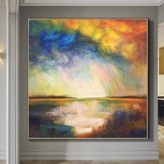 Rainbow Sky Abstract Wall Art