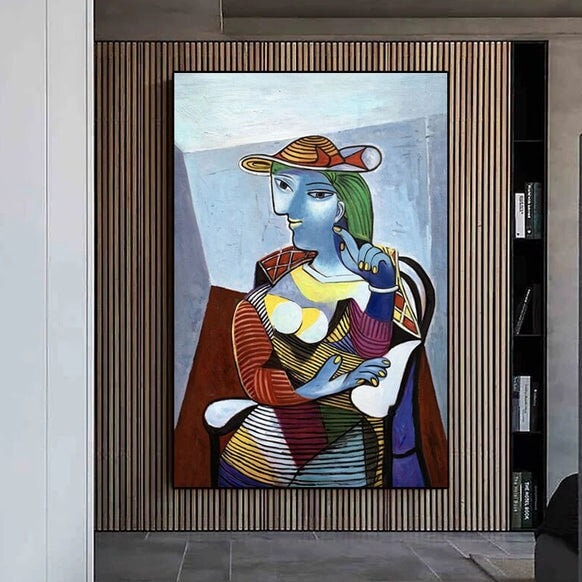 Beauty In A Hat Abstract Wall Art - Hat Abstract Wall Art -Paints Lab