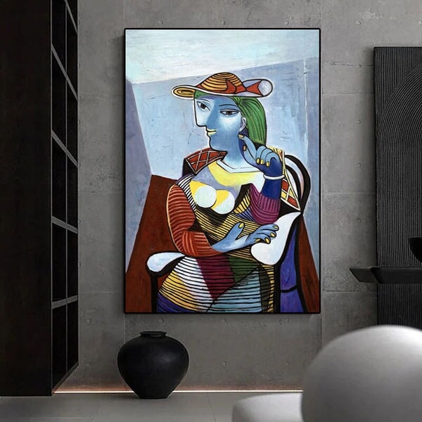 Beauty In A Hat Abstract Wall Art - Hat Abstract Wall Art -Paints Lab