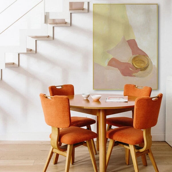 Woman With A Cup Abstract Art