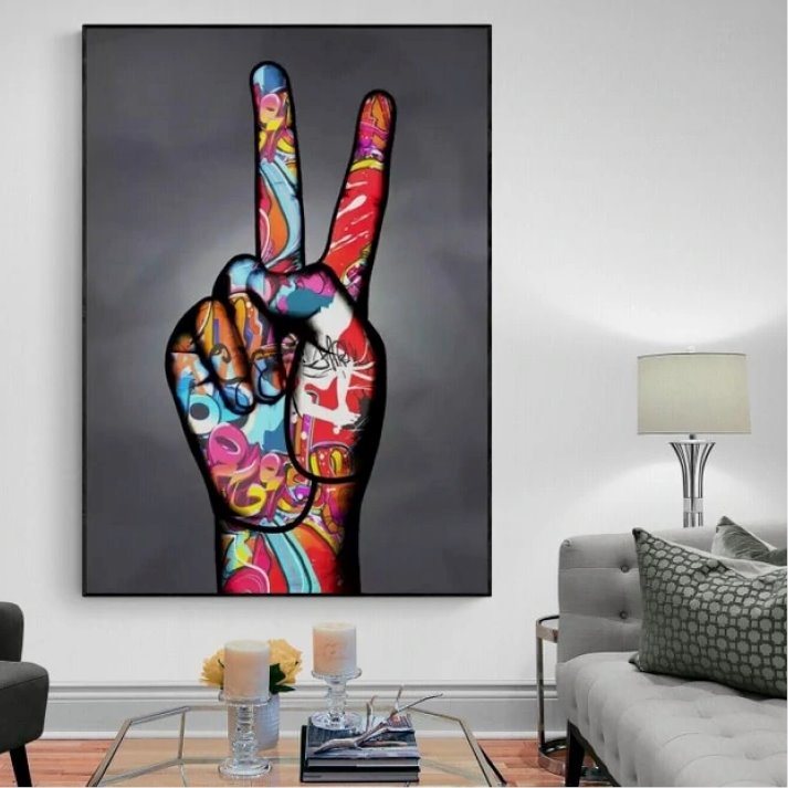Peace Canvas Art - Peace Graffiti Canvas Art - Paints Lab