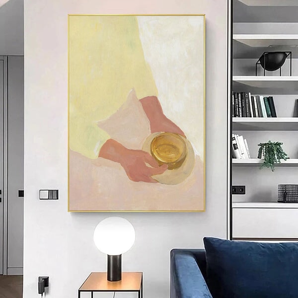 Woman With A Cup Abstract Art