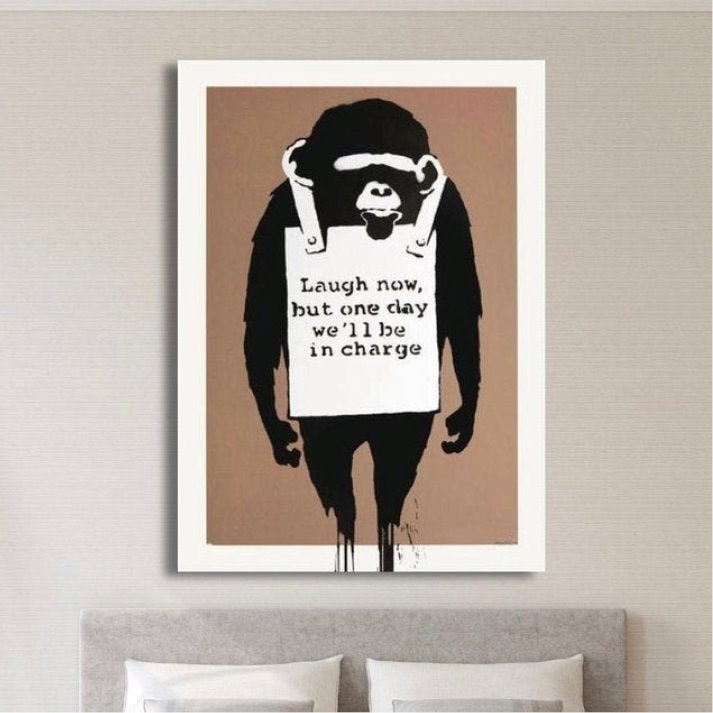 Chimp Laugh Now - Chimp Laugh Now Graffiti Art - Paints Lab