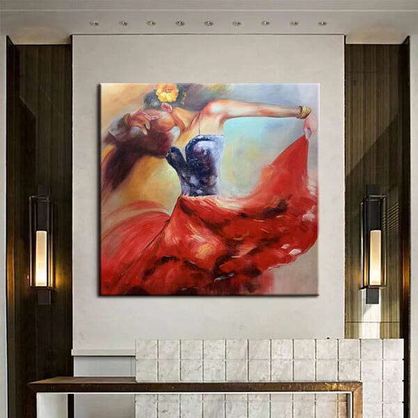 Girl Dancing Abstract Wall Art