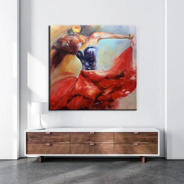 Girl Dancing Abstract Wall Art