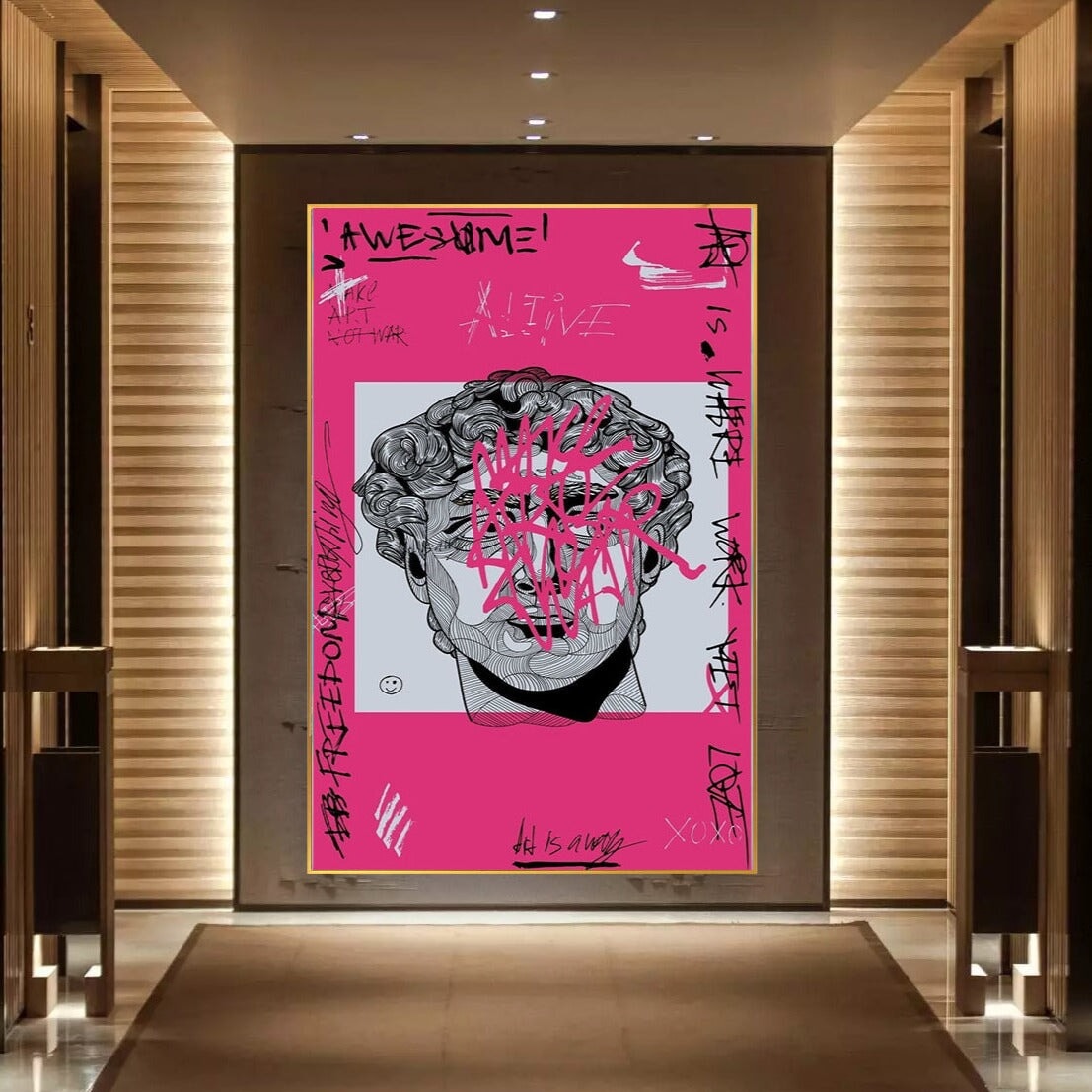 David Graffiti Painting - David Graffiti Art Wall Painting