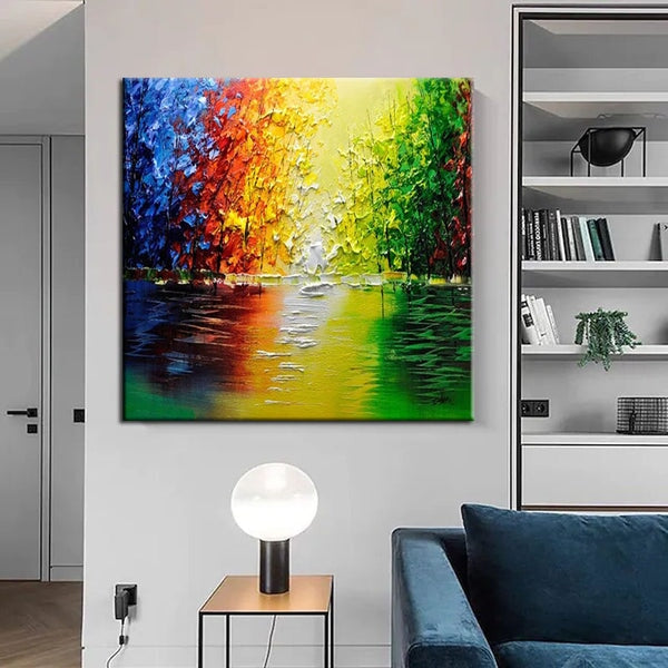 Colorful Forest Abstract Wall Art