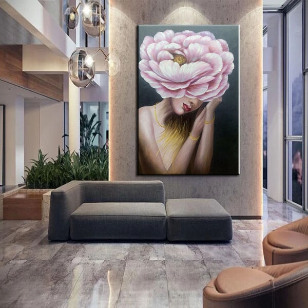 Pink Rose Abstract Wall Art