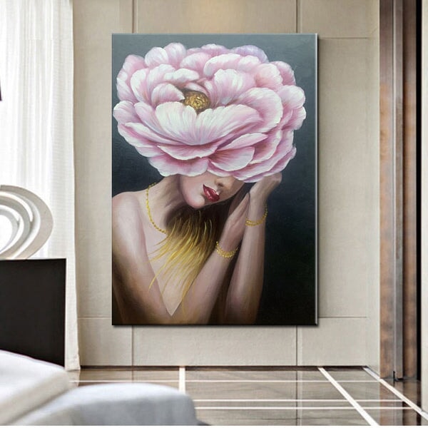 Pink Rose Abstract Wall Art
