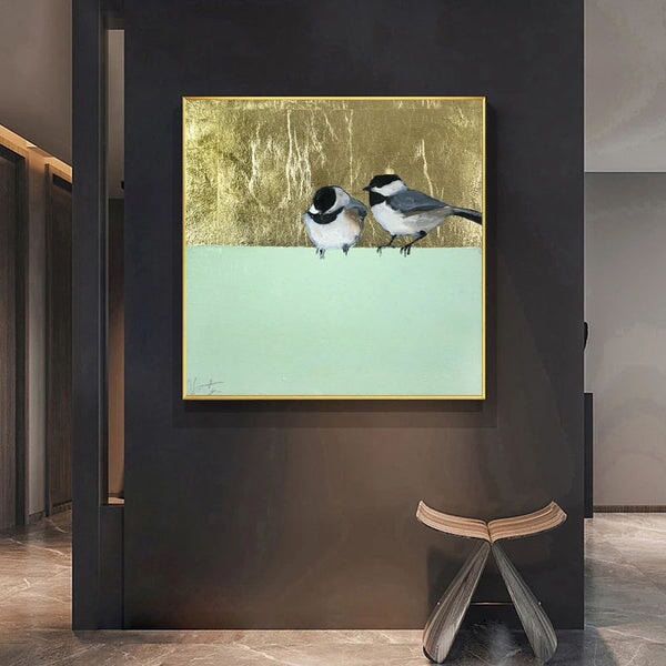 Sparrows Abstract Wall Art