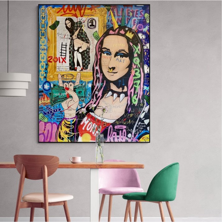 Mona Lisa Pop Art - Mona Lisa Pop Graffiti Art - Paints Lab