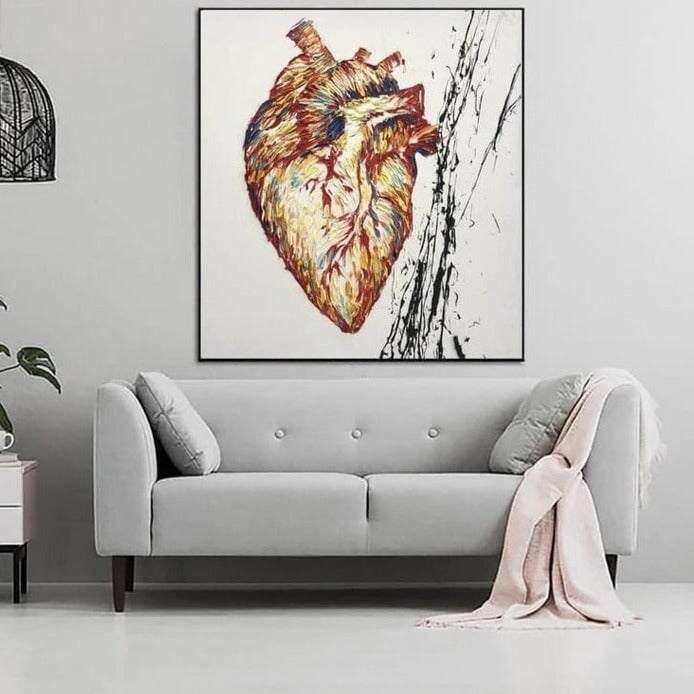 Abstract Heart Painting