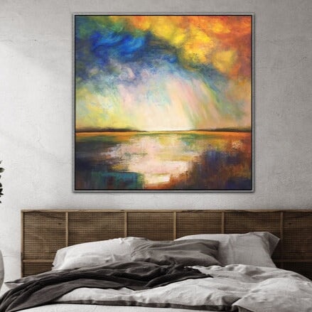 Rainbow Sky Abstract Wall Art