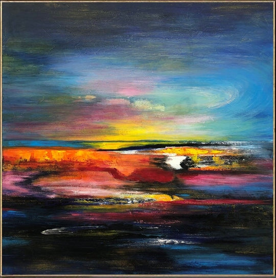 Fiery Sky Abstract Wall Art