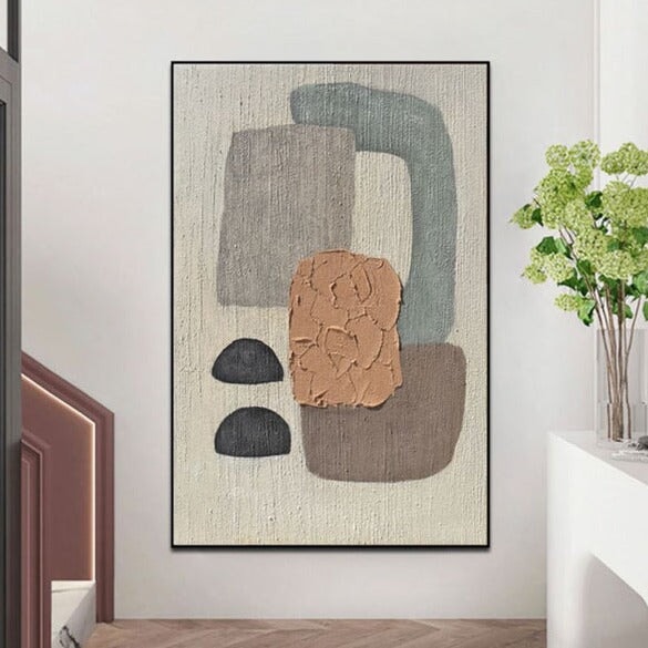 Colorful Figurines Abstract Wall Art - Colorful Wall Art - Paints Lab