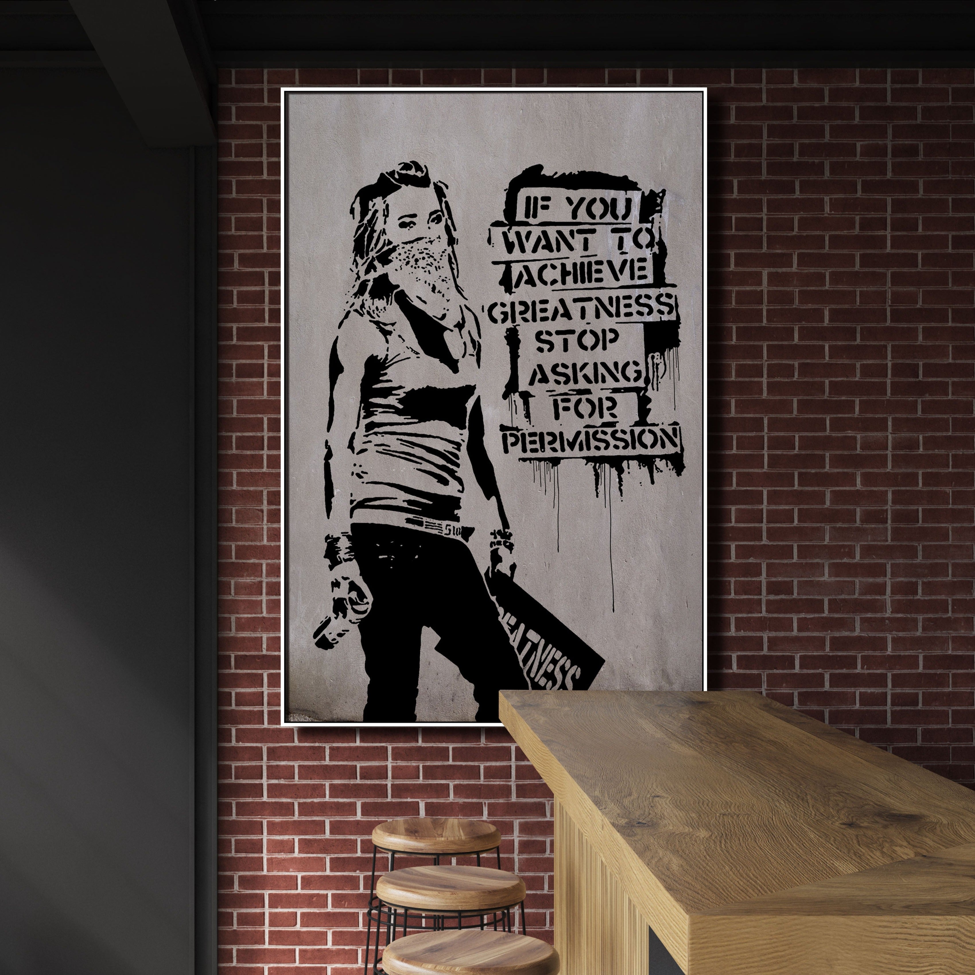Motivational Graffiti Wall Art