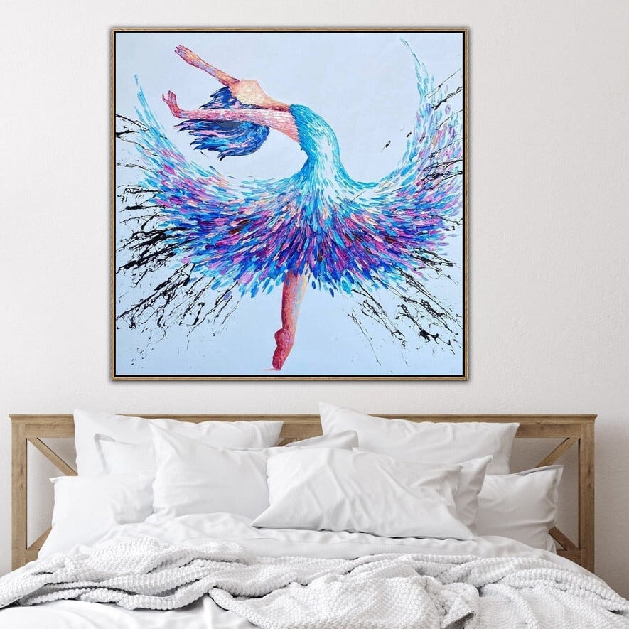 Thick Structure Abstract Painting "Ballerina"