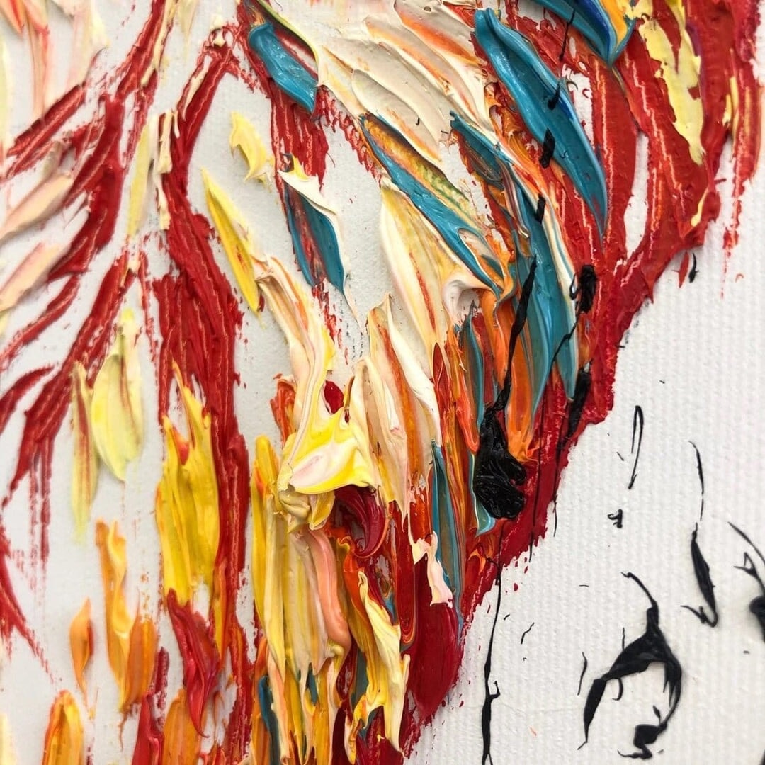 Abstract Heart Painting