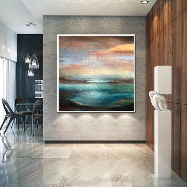 Evening Lake Abstract Art