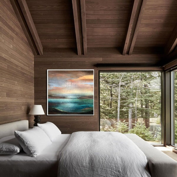 Evening Lake Abstract Art