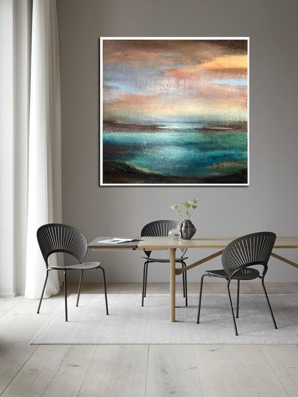 Evening Lake Abstract Art