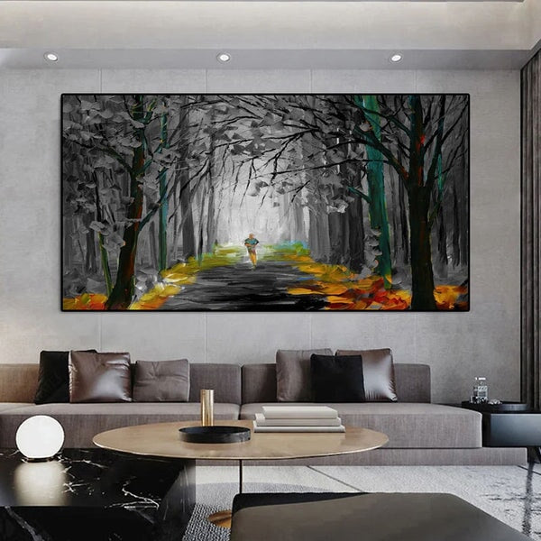 Forest Path Abstract Wall Art