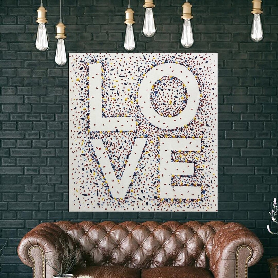 Thick Structure Abstract Painting "Love"