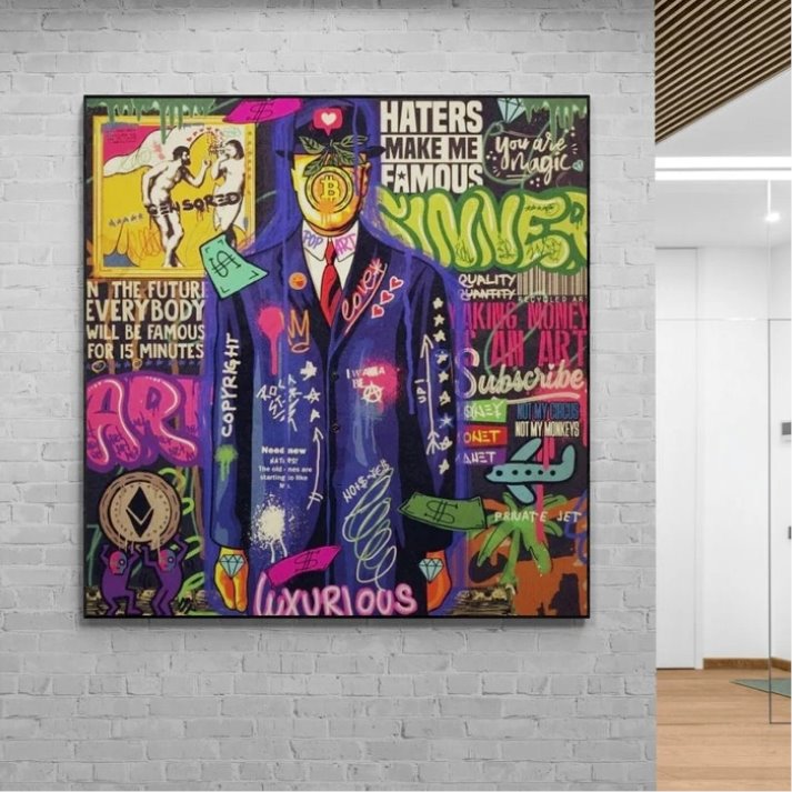 Haters Make Me Famous Wall Art - Famous Abstract Wall Art