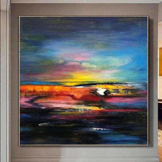 Fiery Sky Abstract Wall Art