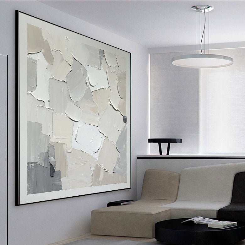 Gray/White Abstract Wall Art
