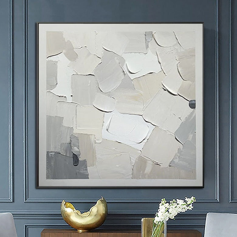 Gray/White Abstract Wall Art