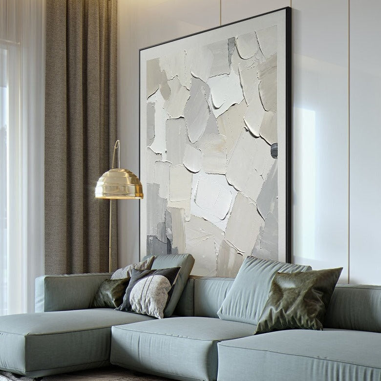 Gray/White Abstract Wall Art