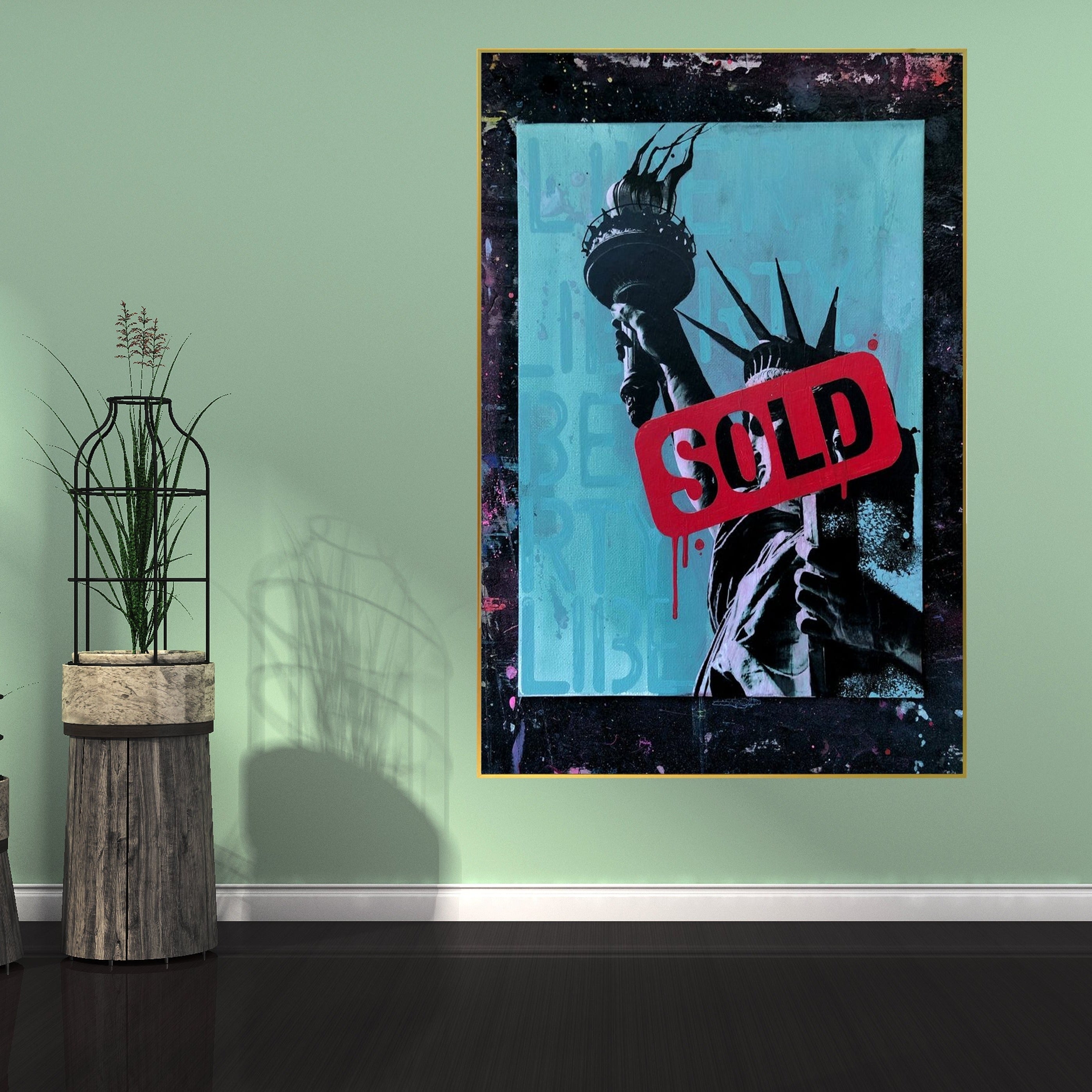 Statue of Liberty Graffiti Painting