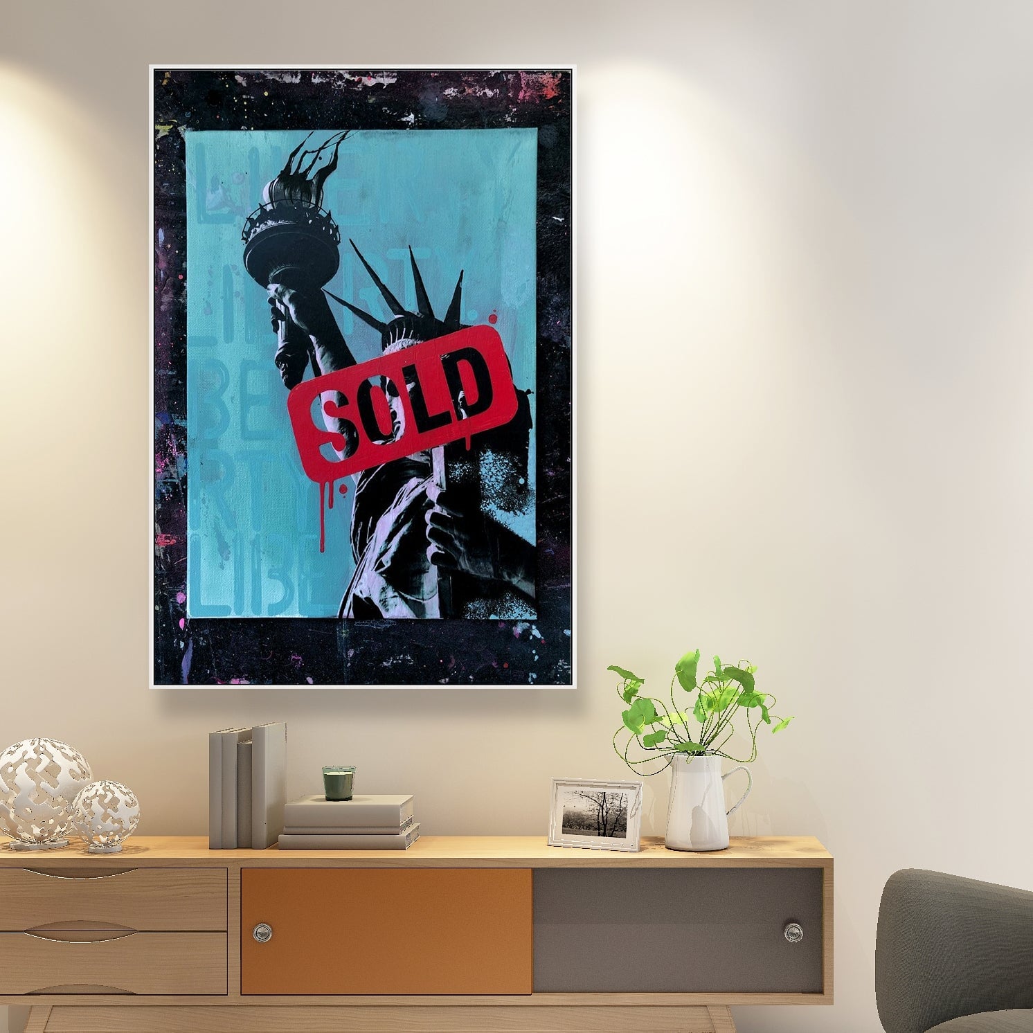 Statue of Liberty Graffiti Painting