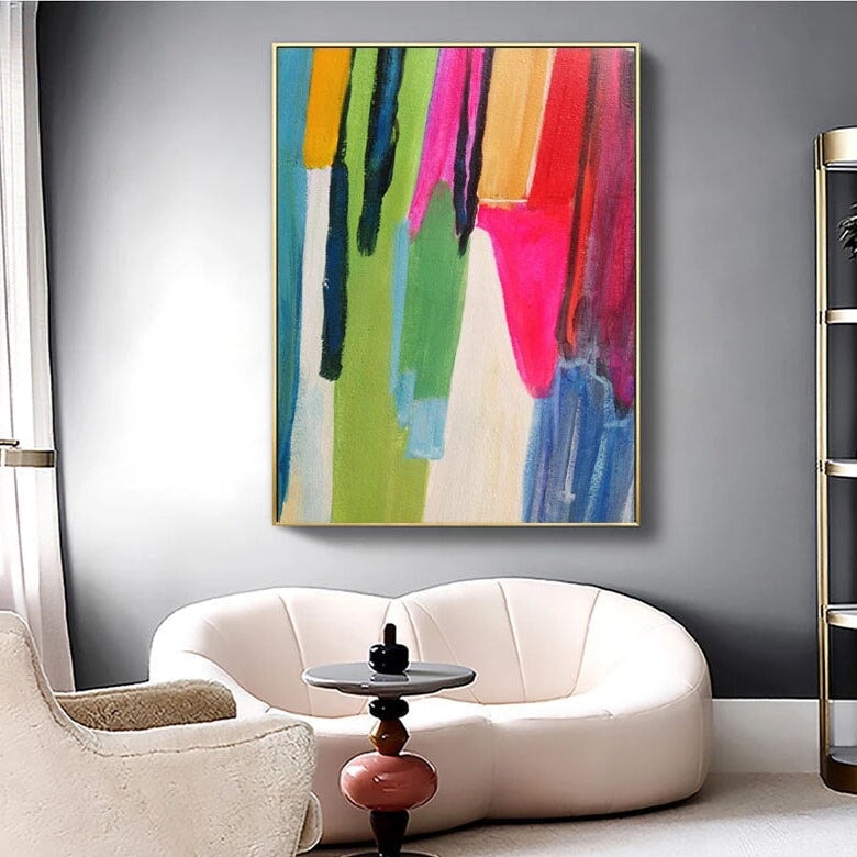 Colorful Stripes Abstract Wall Art - Colorful Abstract Wall Art