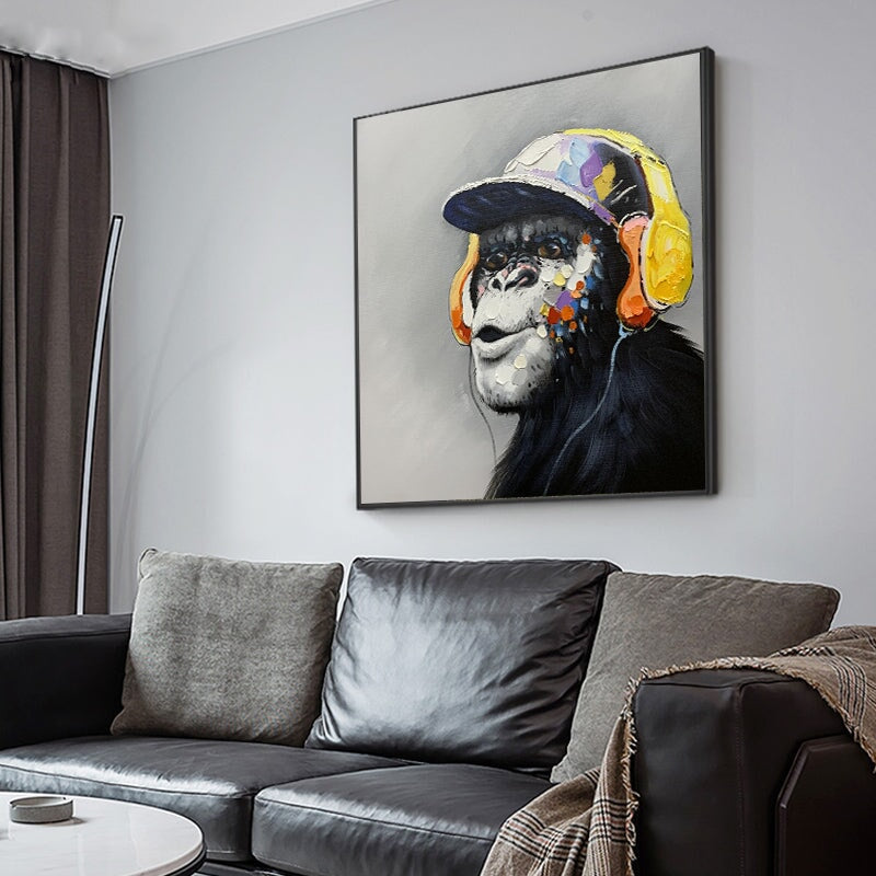 Funny Monkey Abstract Wall Art